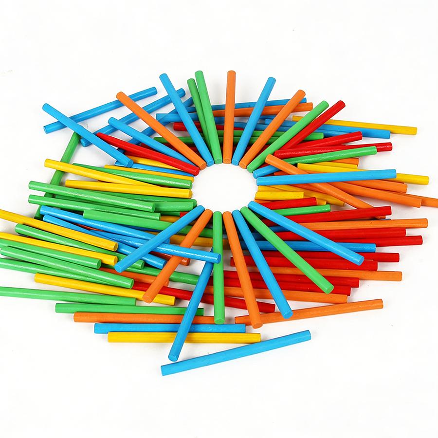 100pcs 8cm Wooden Counting Sticks with Box Student Math Calculation Manipulatives School Math Teaching Aids & Classroom Supplies
