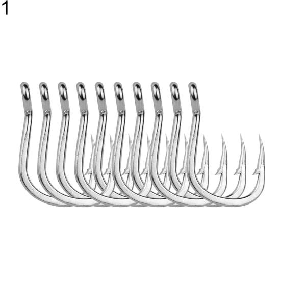 5/10Pcs Stainless Steel Fish Hook Jig Big Fishing Bait Holder Tackle Tool