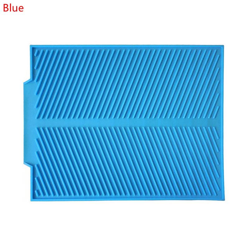 Silicone Draining Board Mat Dish Drying Mat Draining Mat Foldable Eco-Friendly Drainer Mat Large Drain Pad Heat Resistant Pot