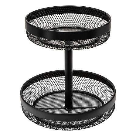 Mayaj Fruit Basket 2-Tier Black Steel 30X31 Cm
