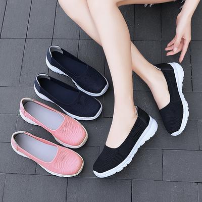 Slip On Breathe Mesh Walking Shoes Fashion Sneakers Comfort Loafers Women's Orthopedic Footwear Knitwear Athletic Casual Shoes