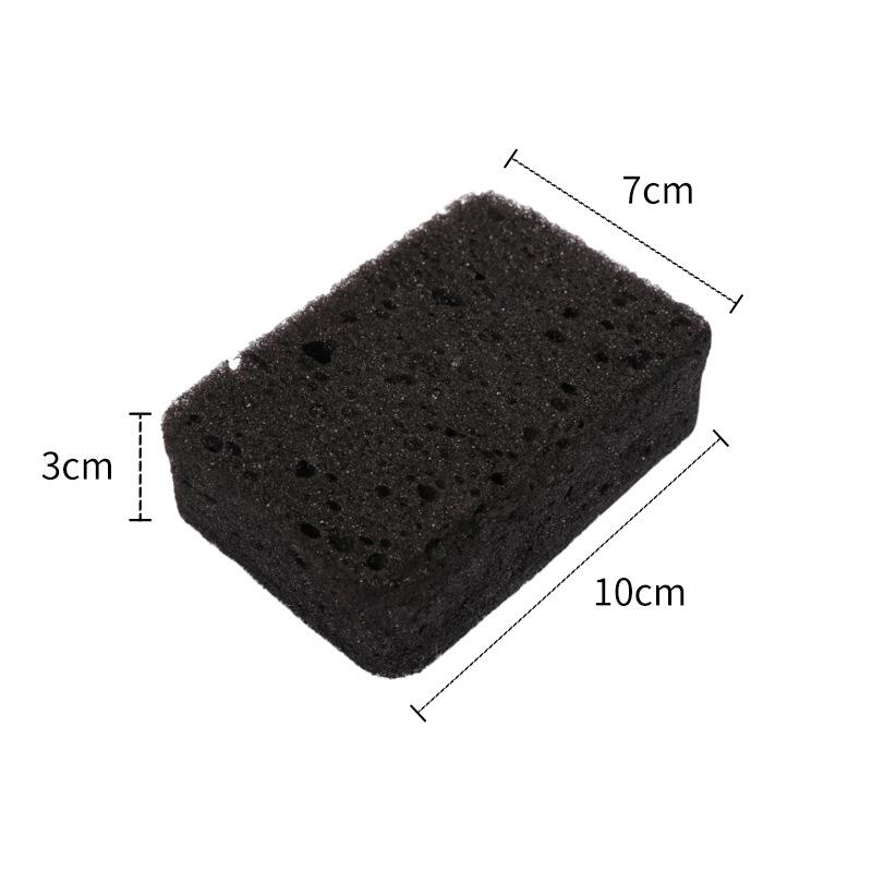 Magic Oval Shaped Black Seaweed Sponge for Kitchen Cleaning Brushes Dish Washer Cleaning Durable Magic Sponge Household Tools 1pc