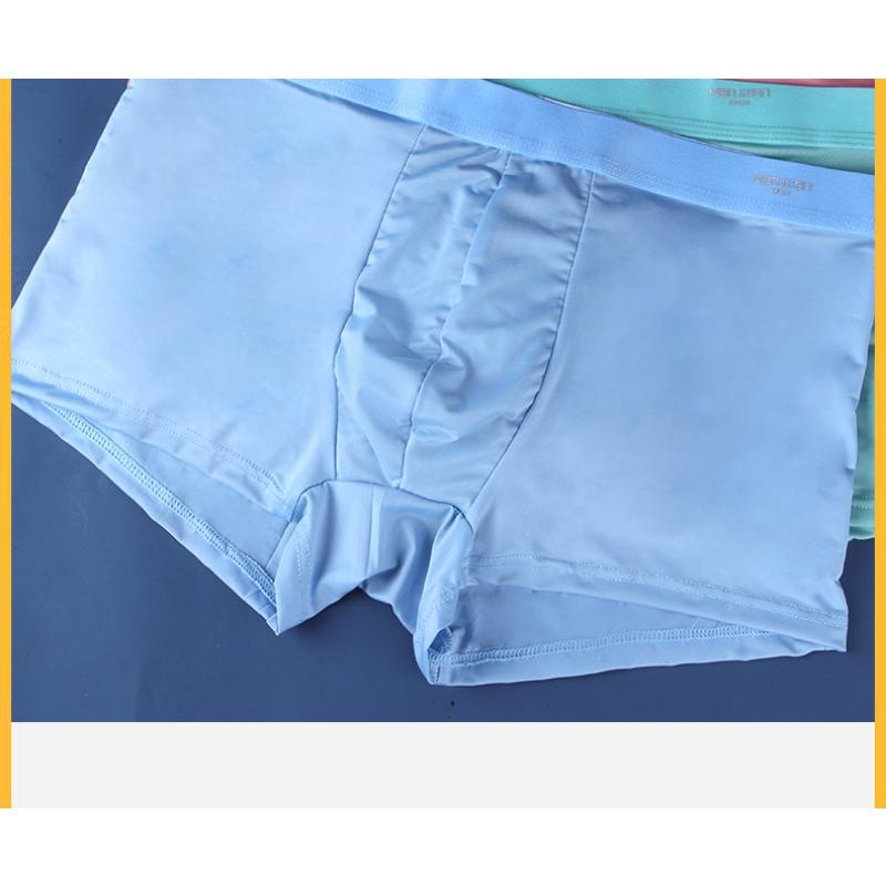 Erkek Külotları, 4 Adet/takım Erkek Boxer Külotları, İpek Kuru Konfor, Nefes Alabilen Külotlar, İnce, Seksi