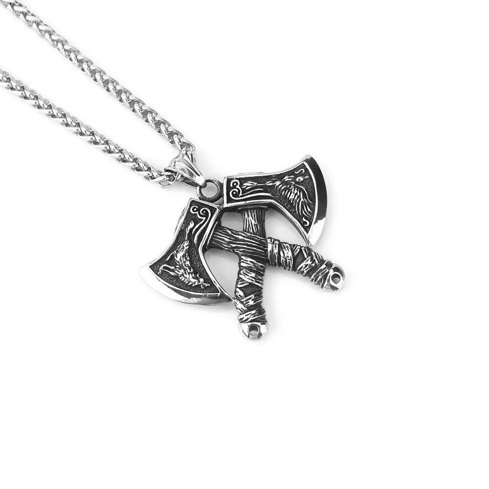 

Double Axe Necklace One Size білий