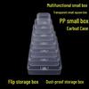 Square Transparent PP Plastic Storage Box for Electronics and Earbuds