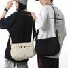 Nylon Crossbody Bag Men Women Casual Shoulder Bag with Front Pockets and Adjustable Strap