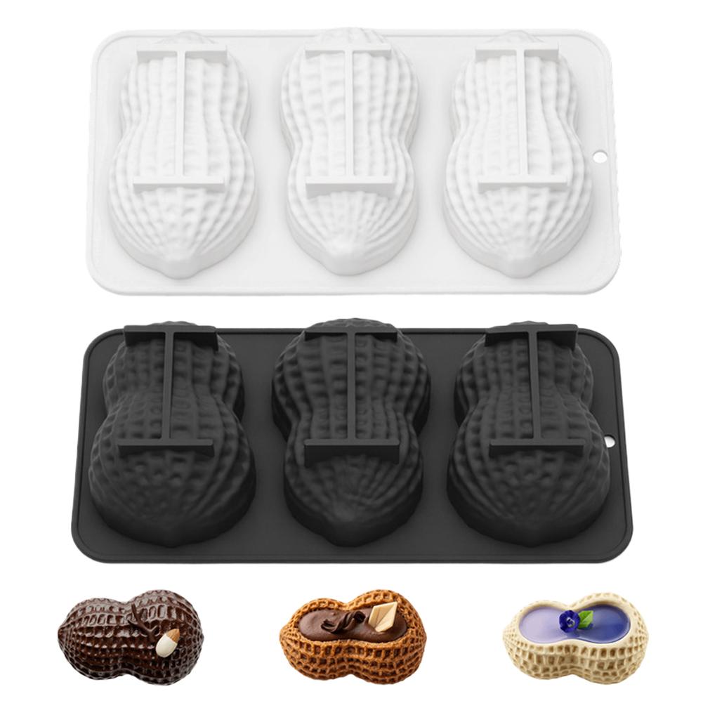 New One-Piece Peanut Shape Bread Cake Silicone Mold Temperature-Resistant Healthy High Quality Cake Mold Kitchen Baking Tools