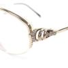 Great Chopard Glasses Half rim with logo Silver K14WG mens Used