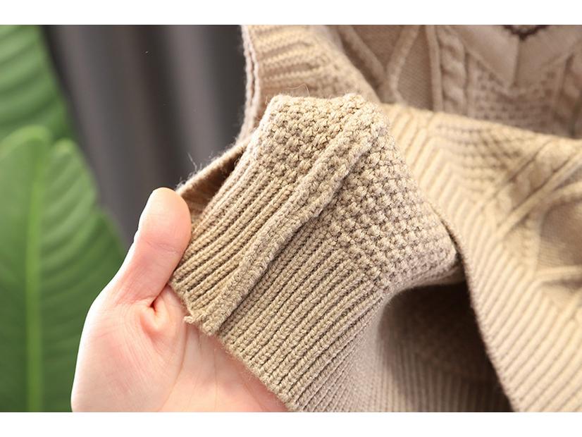 Chlapecká třídílná pletená vesta v korejském stylu: Pohledný jarní/podzimní outfit