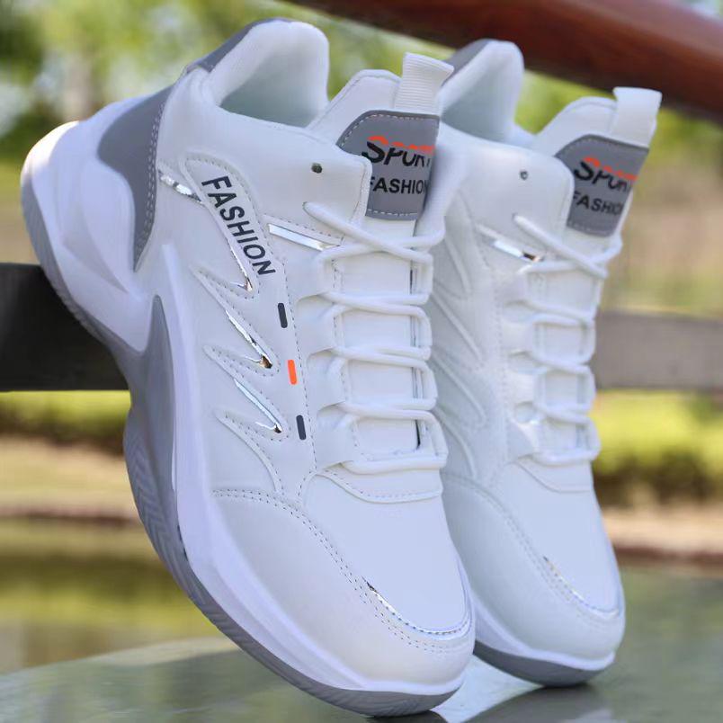 2025 Spring Men's High-Top Leather Basketball Sneakers - Red Mesh