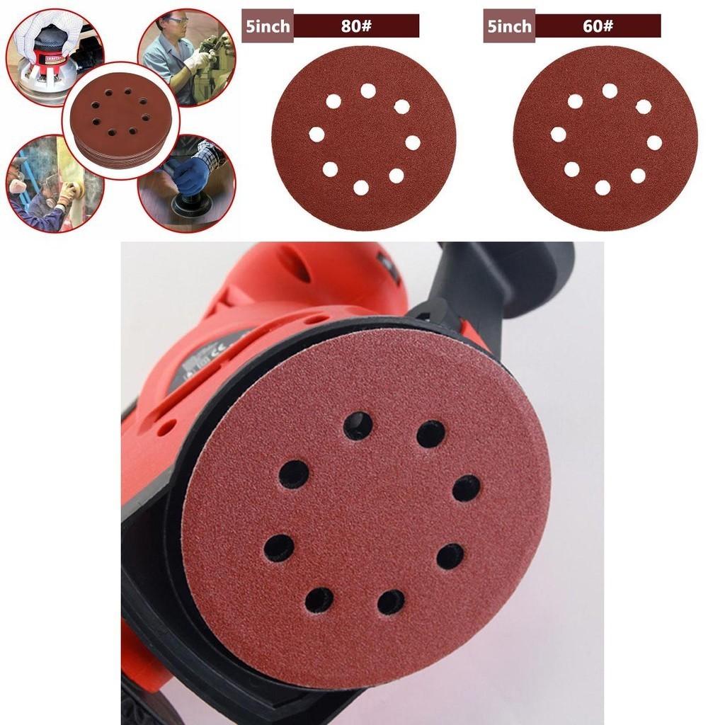Premium Quality 5-inch 8-hole Sanding Discs With Superior Wear-resisting Alumina