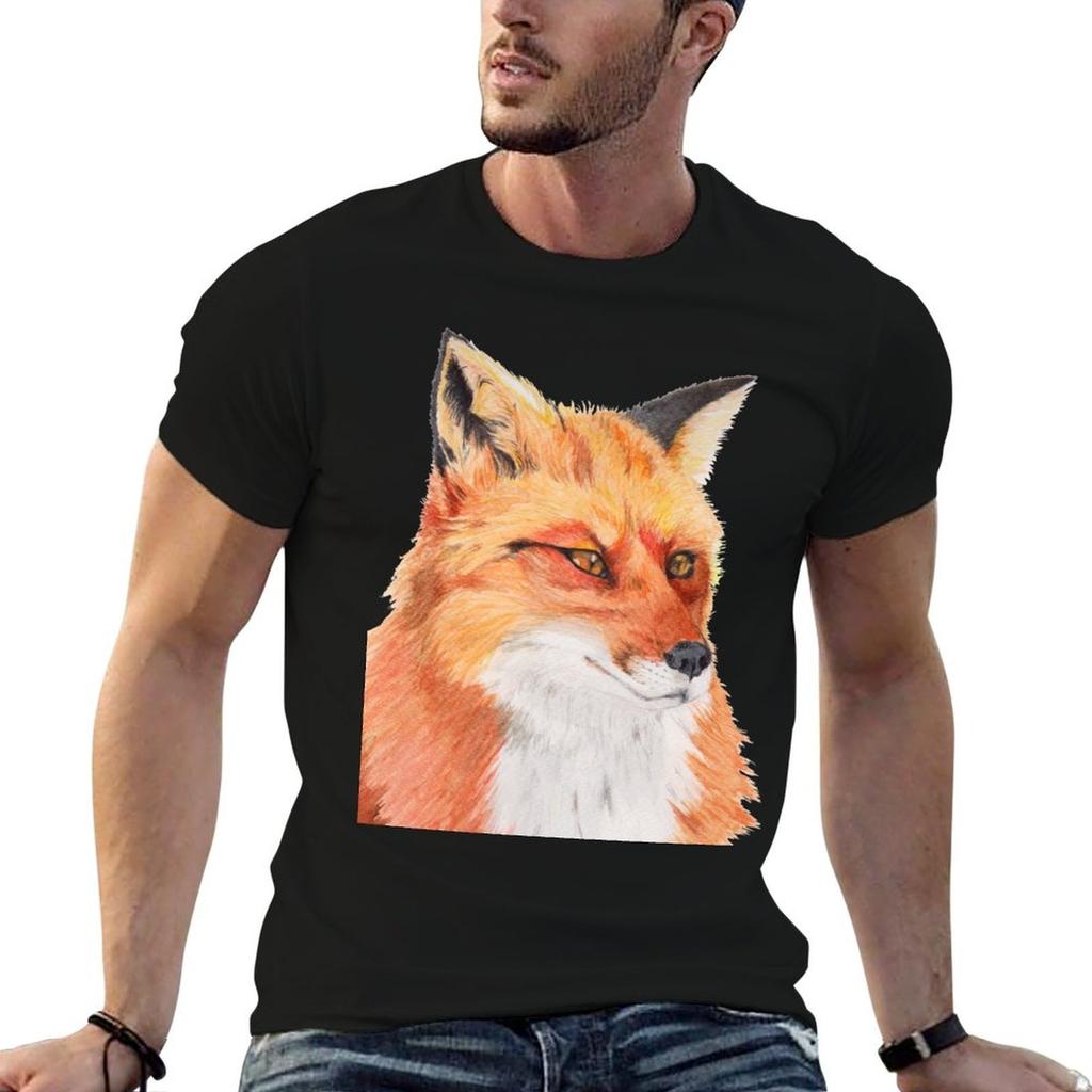 Aquarell Fuchs T-Shirt t shirts für Mann Grafik Vintage t shirts für Mann Packung weiße t shirts fo