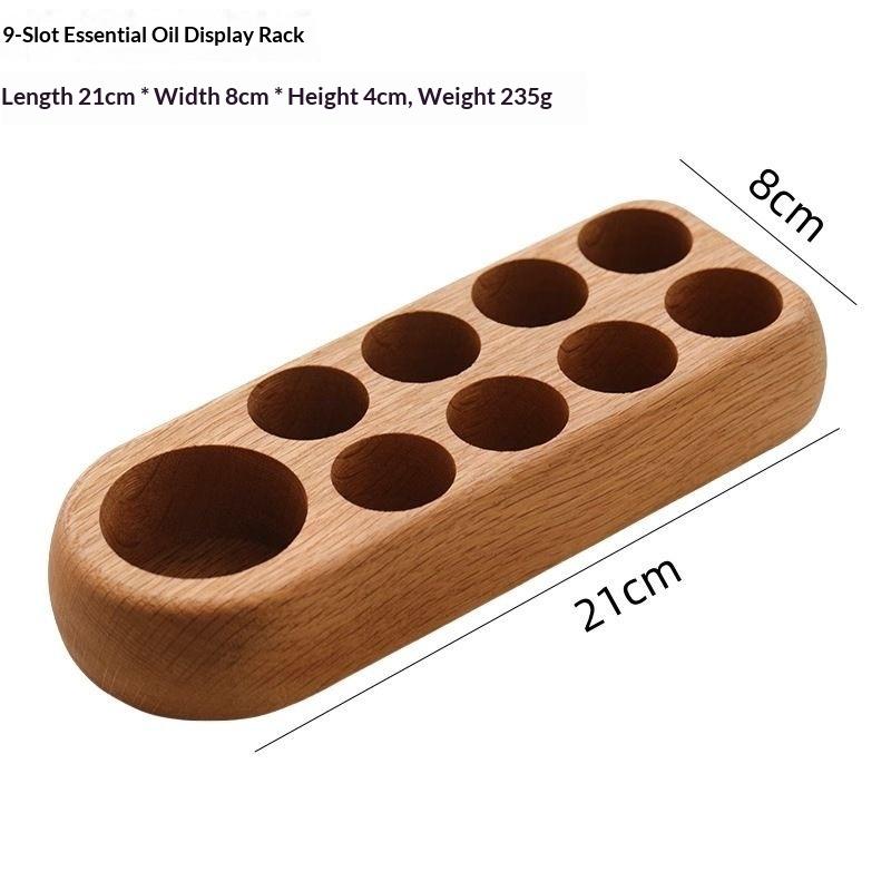 

3/9 Grids Wood Essential Oil Storage Rack For Beauty Salon Essential Oil Storage Boxes Essential Oil Placement And Display 9 holes