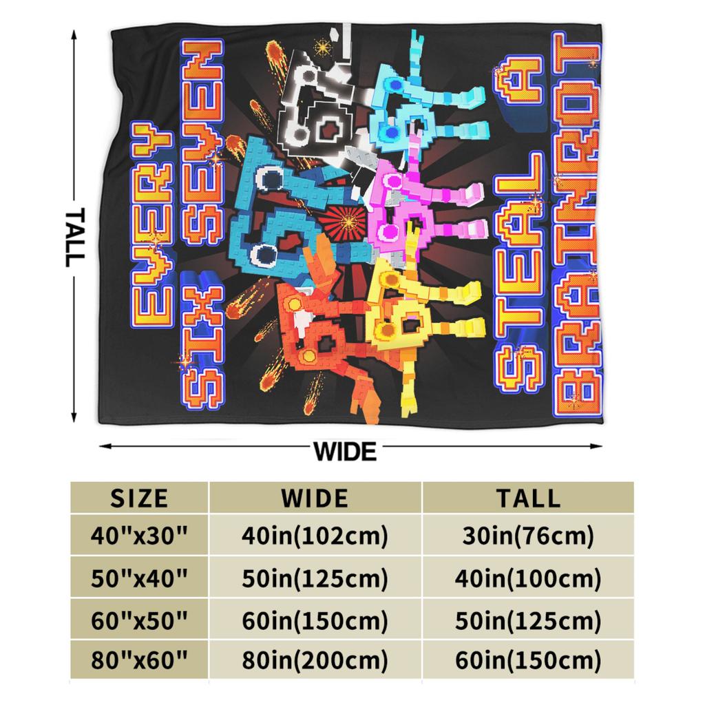 Every 67 Six Seven 6-7 Funny Brainrot Blankets Quality Soft Throw Blanket Winter Picnic Couch Bed Print Bedspread