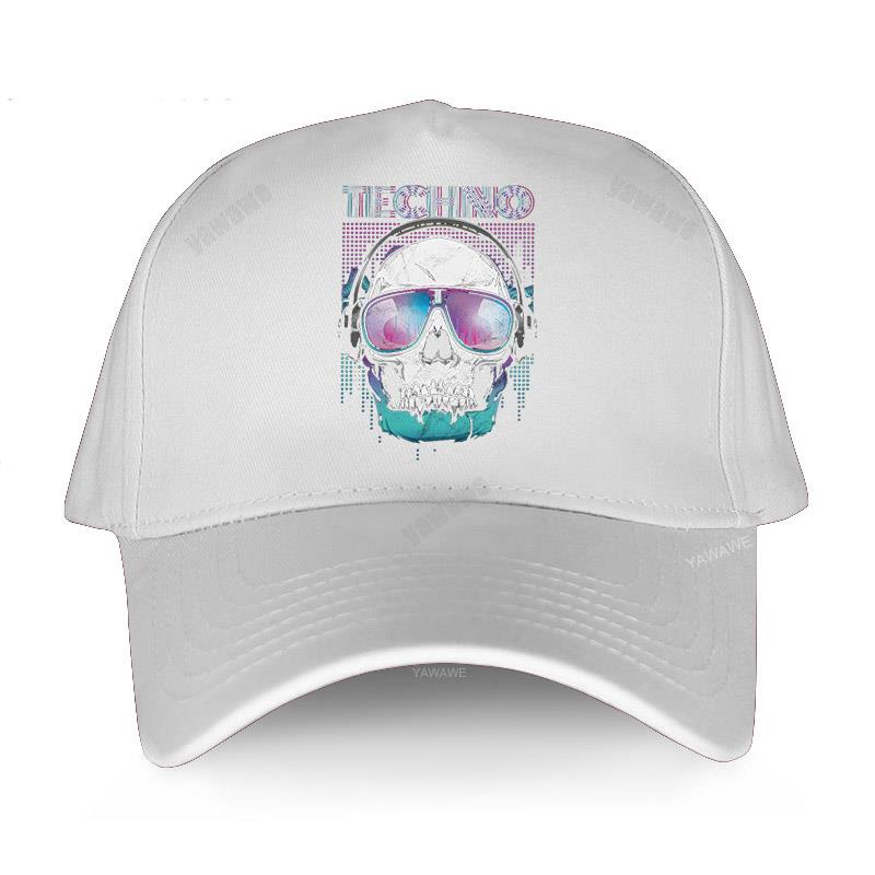 Módní značka Baseballové čepice sunmmer Snapback Hat unisex Awesome Techno Music Skull Head Adult nejnovější golfová čepice Prodyšné klobouky