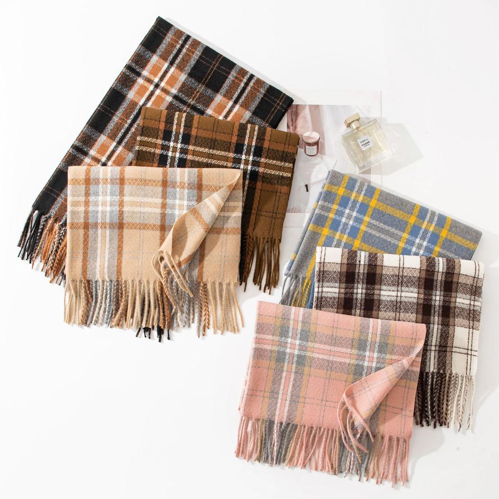 New Autumn and Winter Maillard Scarf Light Luxury and High End Korean Style Tassel Fashion Versatile High End Warm Scarf
