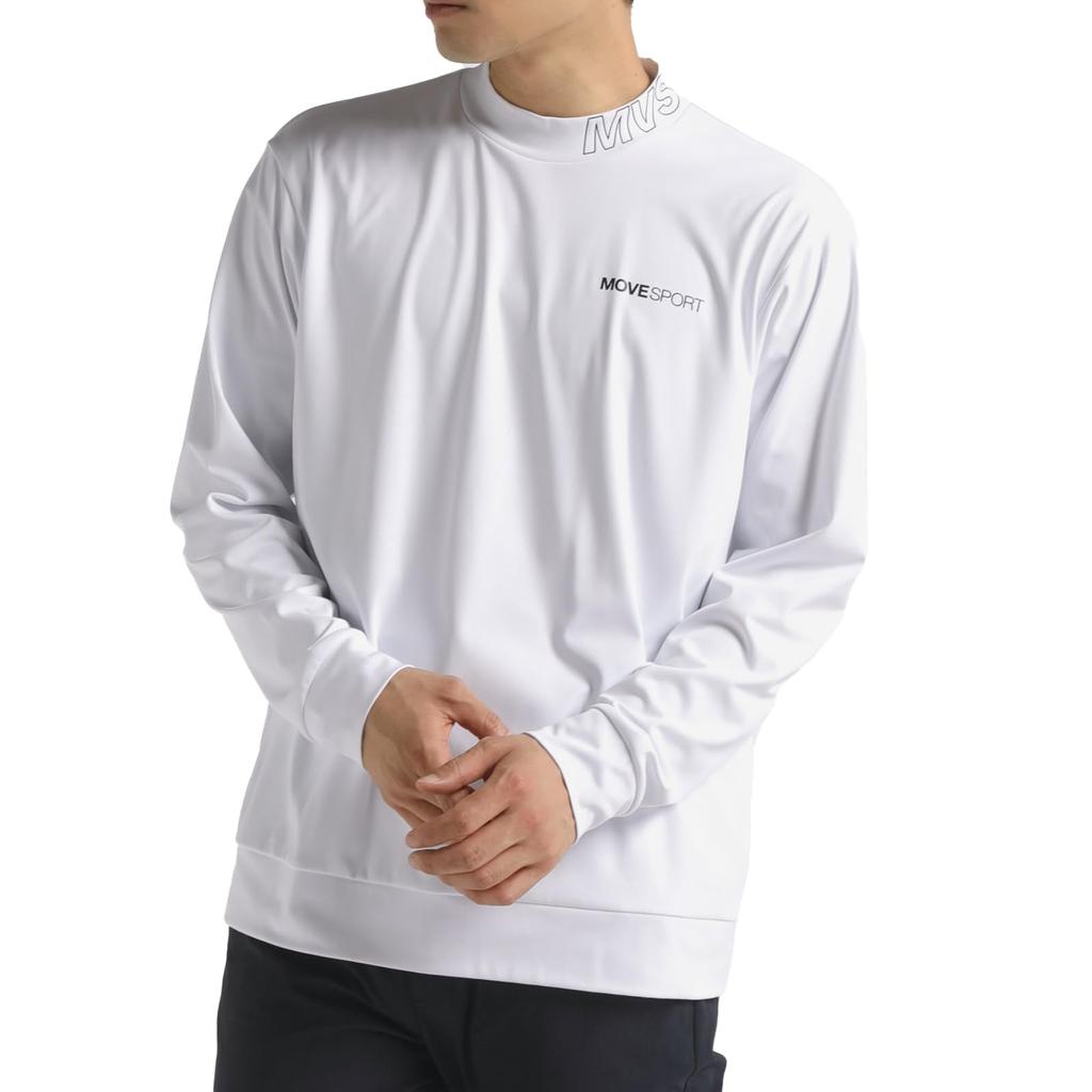 Move Sports Mock Neck Long Sleeve Shirt ST4FLTZ2MB_WH00_L Fleece-Lined