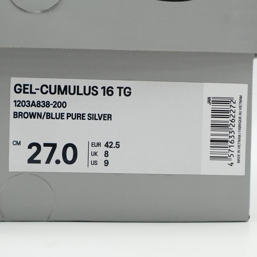 1203A838-200 TOGA Asics Gel-Cumulus 16 TG Brown Blue Pure Silver (Men's)