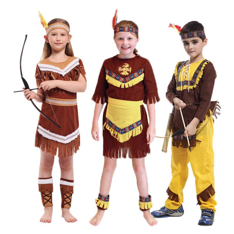 Colorful Polyester Native American Costume For Kids Perfect For Halloween And Cosplay Events