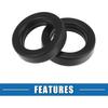 Fuel Injector O Rings Seals Fuel Injector Repair Kit for Honda Accord Civic 1988-2002 Rubber Black (Set of 4)