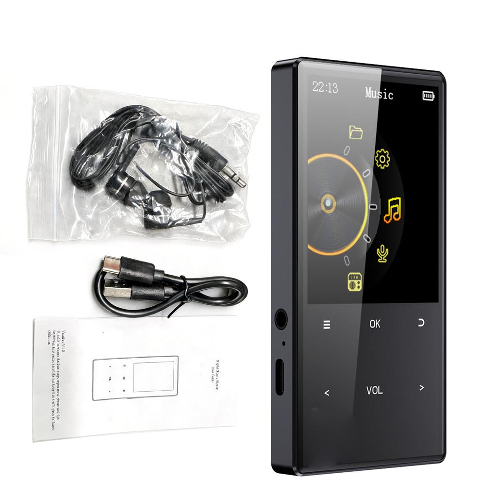 HIFI Müzik Çalar MP3 Çalar BT FM ile 128GB Genişletilebilir Hafıza 2,4 İnç Ekran HiFi Ses Kalitesi Dahili 1500mAh