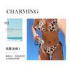 Women's Sexy Slim Fit Bikini Set, Tropical Print Halter Lace-up Triangle Swimsuit