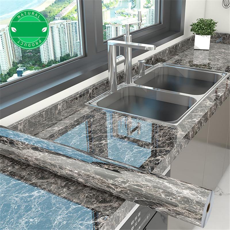 

Утолщенная самоклеящаяся защитная пленка для кухонной плиты, мраморная пленка для рабочего стола, устойчивая к высоким температурам и маслу наклейка 60cm*5m