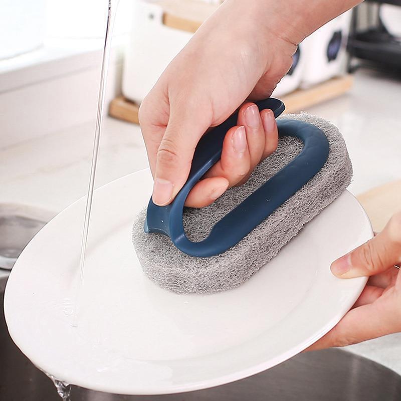 Haushaltsreinigungsbürste mit Griff Spülmittel Badezimmer Küche Wanne Verdicken Scheuerschwamm Wisch Langlebige Werkzeuge Zubehör Zuhause