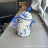 Hand-Painted Ceramic Storage Jar with Lid & Handles, Creative Kitchen Canister, Home Decor Ornament