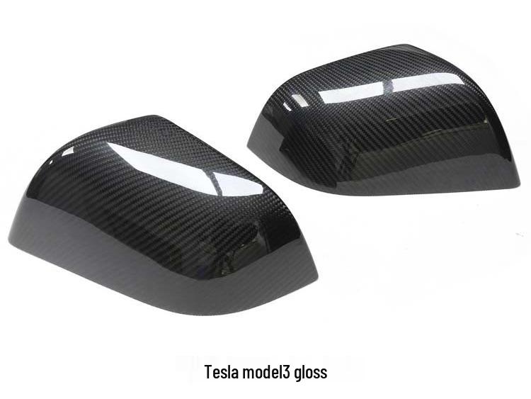 High-Demand Dry Carbon Fiber Rearview Mirror Cover for Tesla Model 3/Y/S/X - Stick-On Type