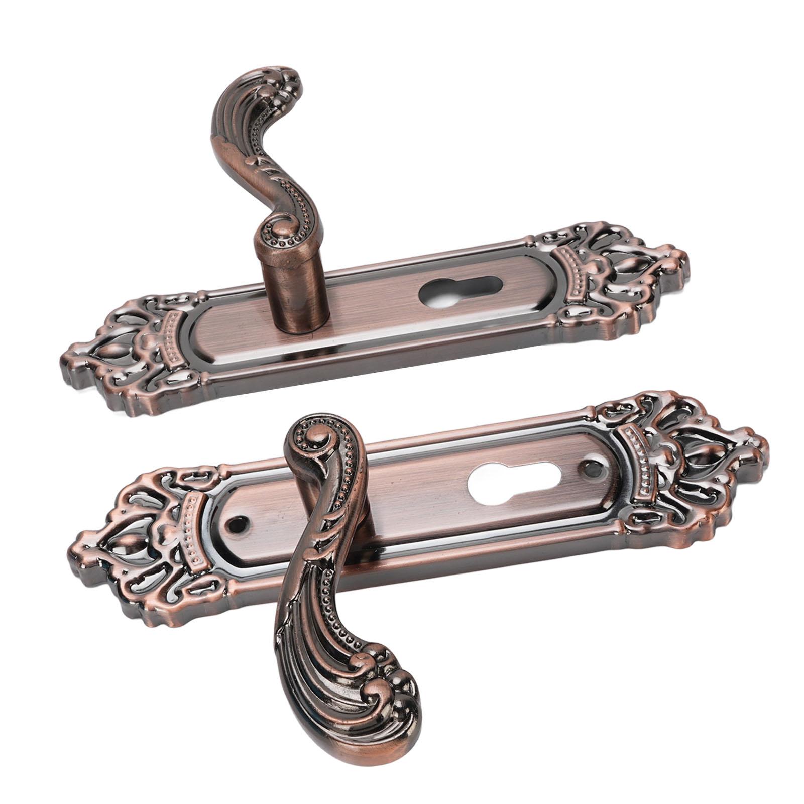 

Ручка-рычаг входной двери с ключами замка Универсальная тихая из алюминиевого сплава в европейском стиле дверная ручка для дома, спальни