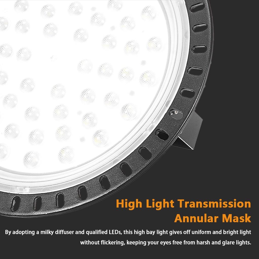 AC220V 500W 300W 200W UFO LED High Bay Licht Wasserdichte Lager Garage Licht Super Helle Kommerzielle Industrie beleuchtung