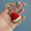 Sweet Hand-Woven Watermelon Pendant Keychain Cartoon Bag Hanging Decoration Car Keychain Bag Decoration Accessories Gifts