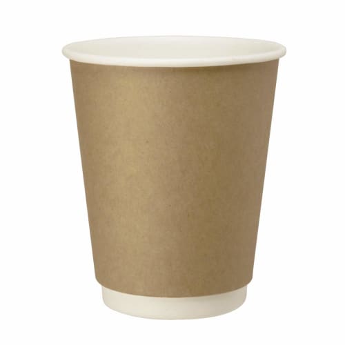 Shimojima Heiko Double Insulated Cups, 8 Oz, Kraft, 25-Pack