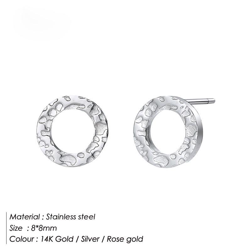 St. Delan Women's Geometric Stainless Steel Round Stud Earrings