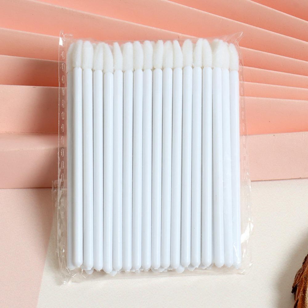 50pcs Beauty Tool Disposable Lip Brushes Multi-purpose Lipstick Brush Soft Lip Gloss Wand
