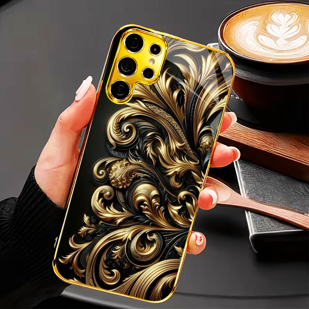 Protective Cover Atmosphere High-end Electroplating Glass PhoneCase for Samsung Galaxy S26 S25 S24 S23 S22 S21 FE,Ultra,Plus