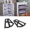 2 PCS 1 Pair Shoes Drawer Cabinet Hinges 2 Layers Cold Rolled Steel Flip Frames Black Smooth Flipping Turning Rack