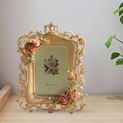 Photo Frame Picture Display Floral Embossed Gift Ornament Rectangle Holder