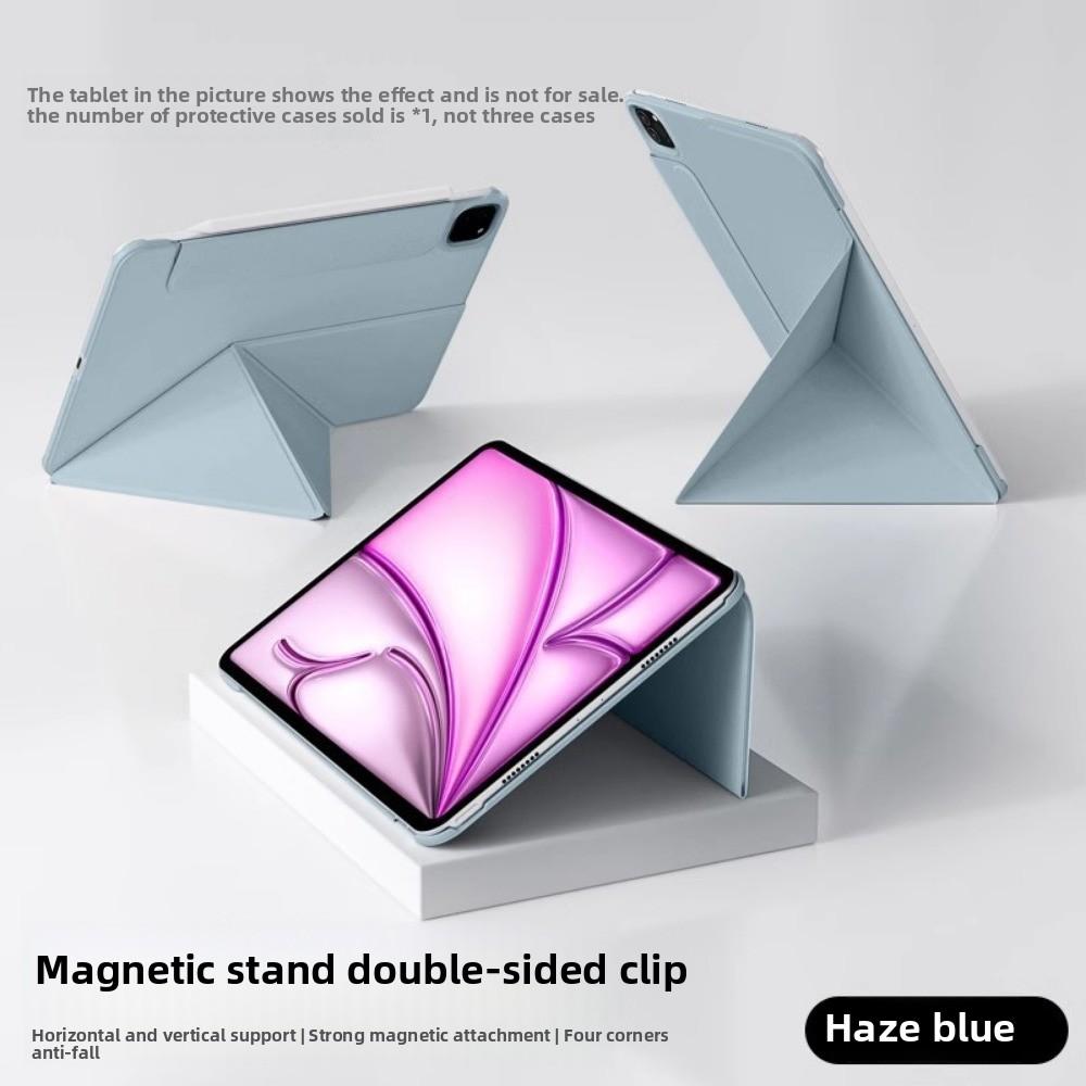 

Легкий чехол для iPad 7 с двойным слоем и подставкой, с держателем для карандаша для iPad Pro 13 дюймов 11 iPad Pro 2024 синий