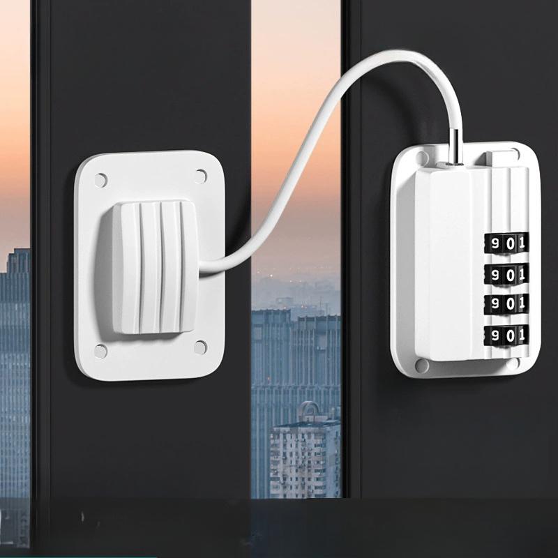 

1pc Aluminum Fridge Lock, Combination Refrigerator Lock with Code, Upright Freezer Cabinet Lock, Industrial Security Lock белый