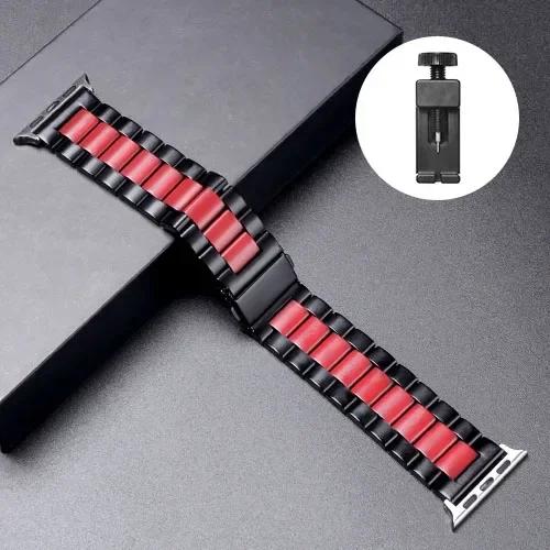 Stainless Steel Strap For Apple Watch Ultra 2 49 45 41 40 46 38 42 44mm Metal Band Bracelet For iWatch Series 10 9 8 7 6 5 4