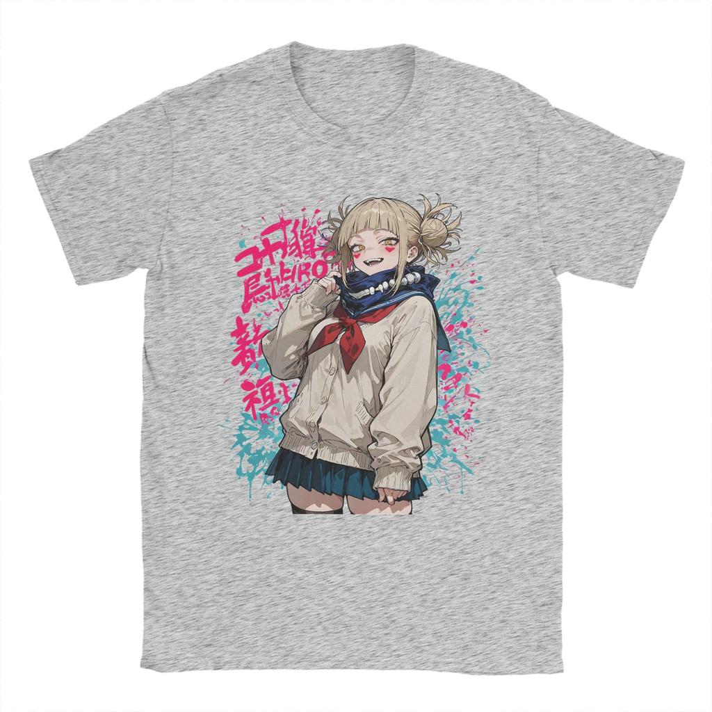 Himiko Toga My Hero Academia Trending TShirts Sweet Smile 100 Cotton Tshirt for Male Awesome Big Size Short Sleeve Clothes