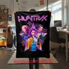 1Pc HUNTR/X Star Print Flannel Blanket, Comfortable for All Seasons, Home Decor, Warmth and Comfort, Perfect for Christmas Gifts821099