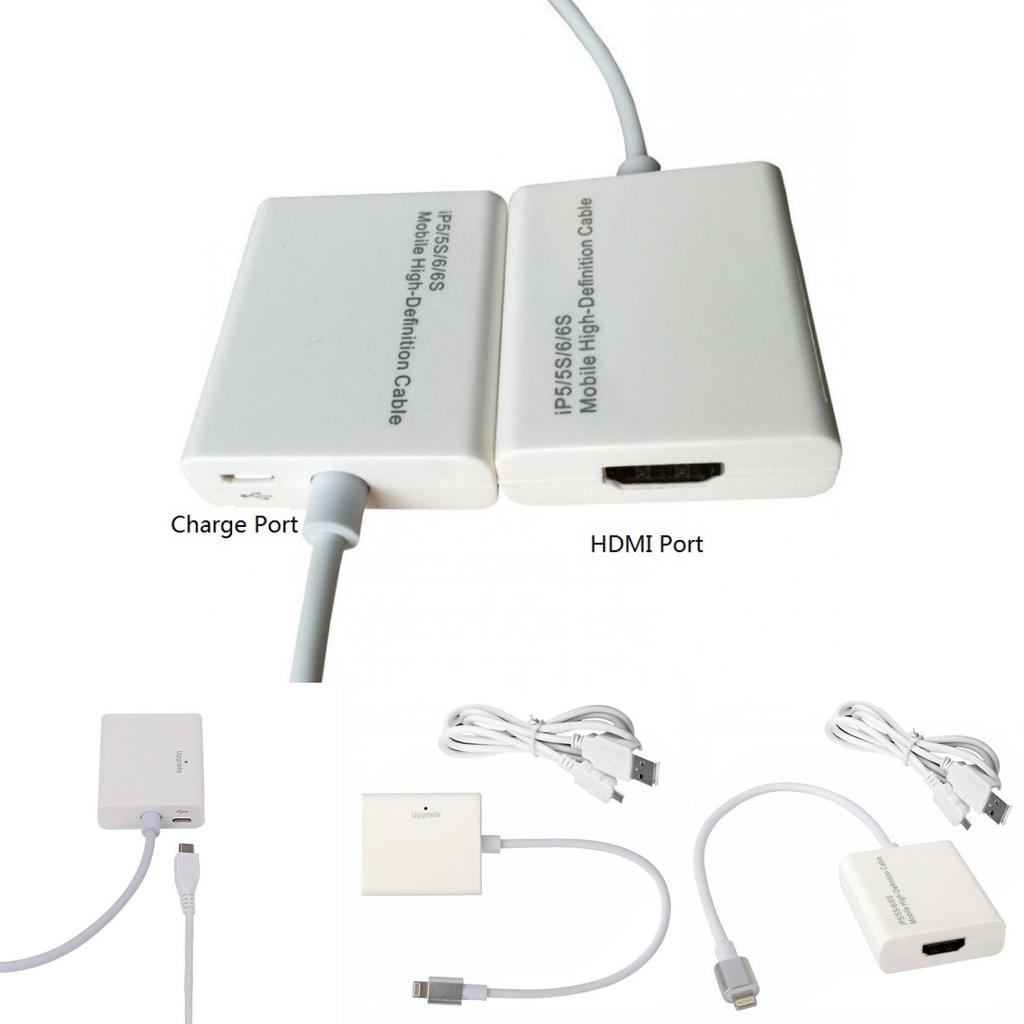 Apple Lightning To Hdmi Adapter Cable With Copper Core For Screen Mirroring And Hd Video Streaming