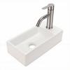 Wall Hung Basin Sink Rectangle Ceramic Wash Basin Set Small Wall Mounted Sink for Bathroom Balcony