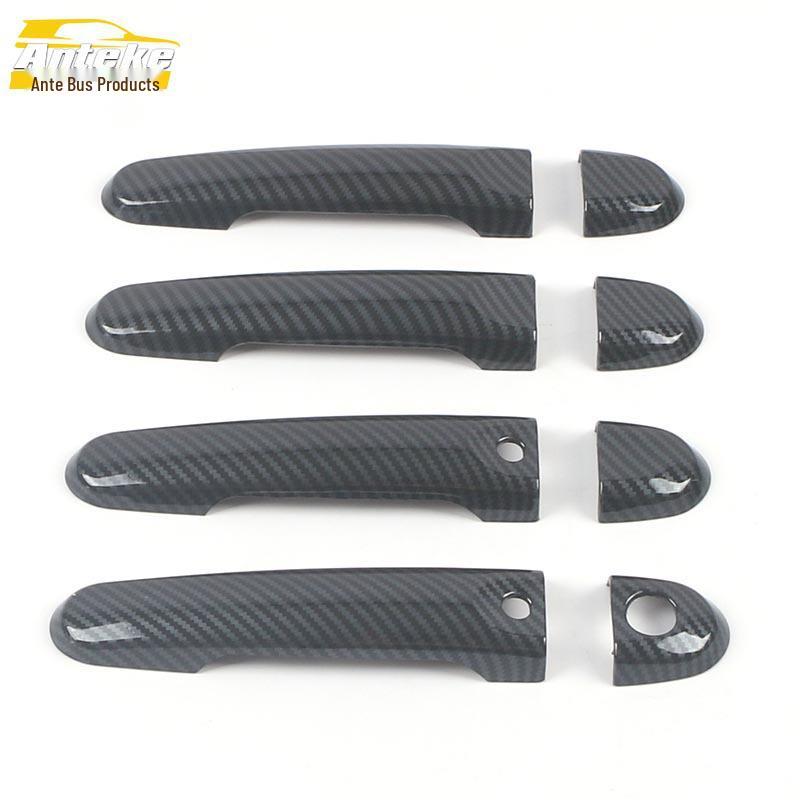 Compatible with 2011-2016 New Sunny: Car Door Handle Chrome Trim, Armrest Sticker, and Handshake Buckle.