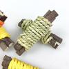 1PC/3PCS Small Pet Rabbit Hamster Cat Boredom Toy Dutch Pig Teething Products Straw Woven Natural Apple Branches