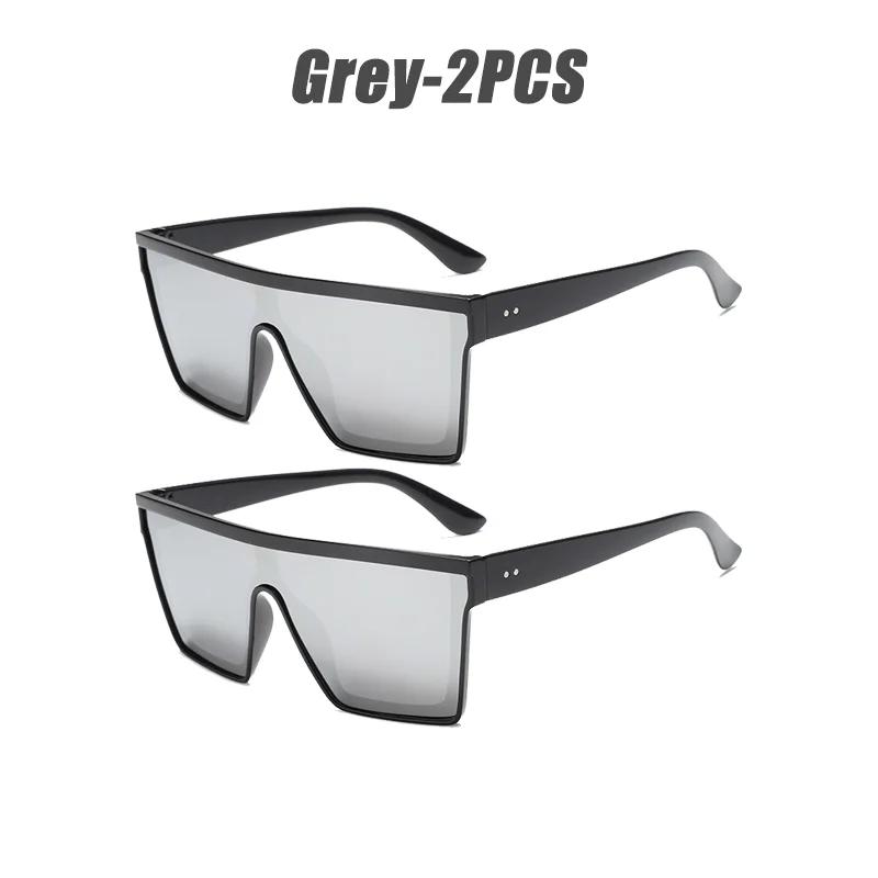 2025 New Fashion High Quality Square Glasses Frame Big Frame Retro Cyberpunk Color Film Sunglasses for Men and Women