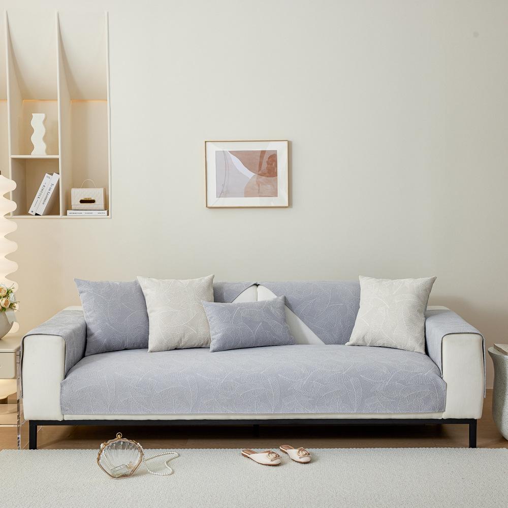 Chenille Jacquard Sofa Cushion Four Seasons Universal Light Luxury Advanced Modern Simple Cushion Non-Slip Sofa Cover Cloth